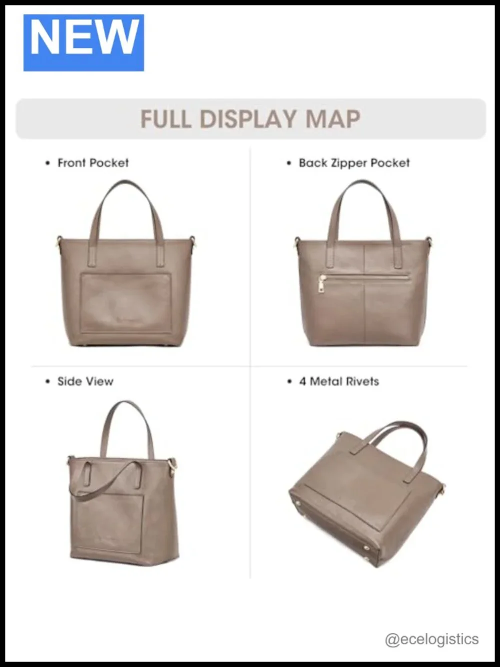 Leather Tote Bag for Women, Shoulder Crossbody Handbag Top Handle
